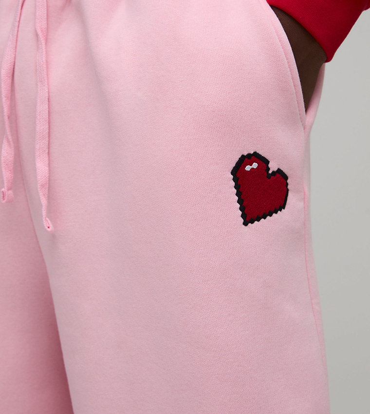 Tall Heart Printed Wide Leg Sweatpants