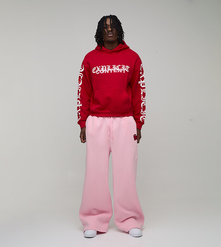 Tall Heart Printed Wide Leg Sweatpants