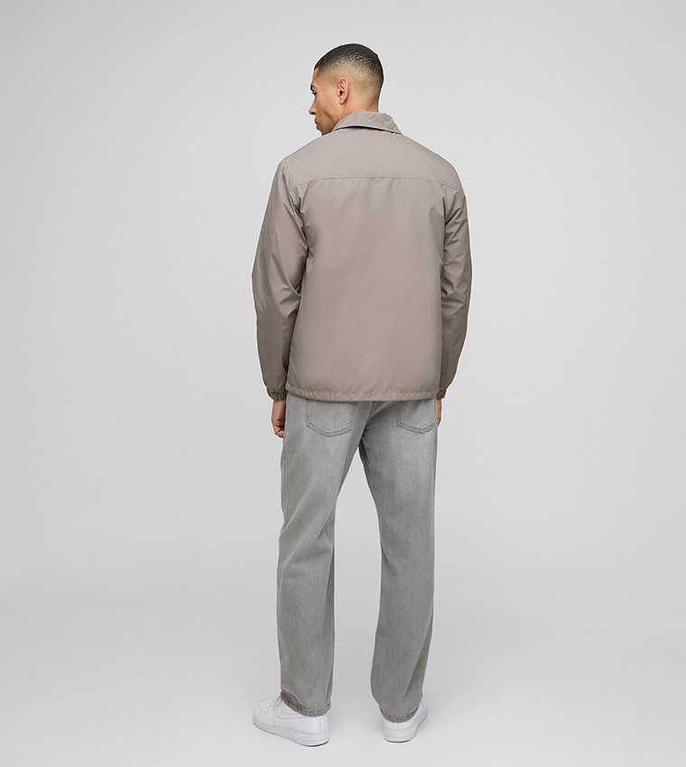 Regular Fit Collared Coach Jacket