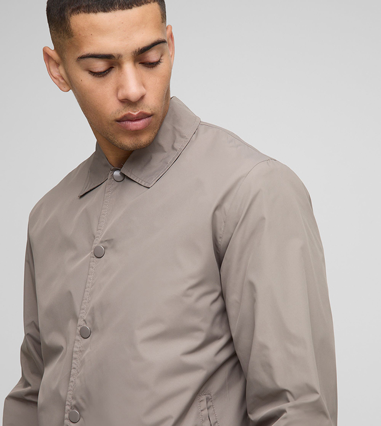 Regular Fit Collared Coach Jacket