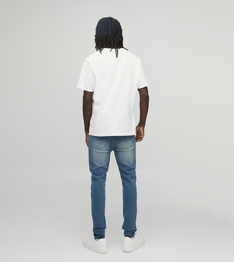 Washed Mid Rise Skinny Fit Jeans