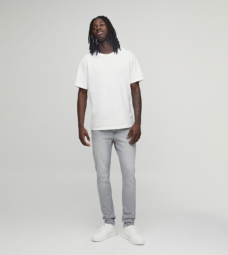 Washed Mid Rise Skinny Fit Jeans