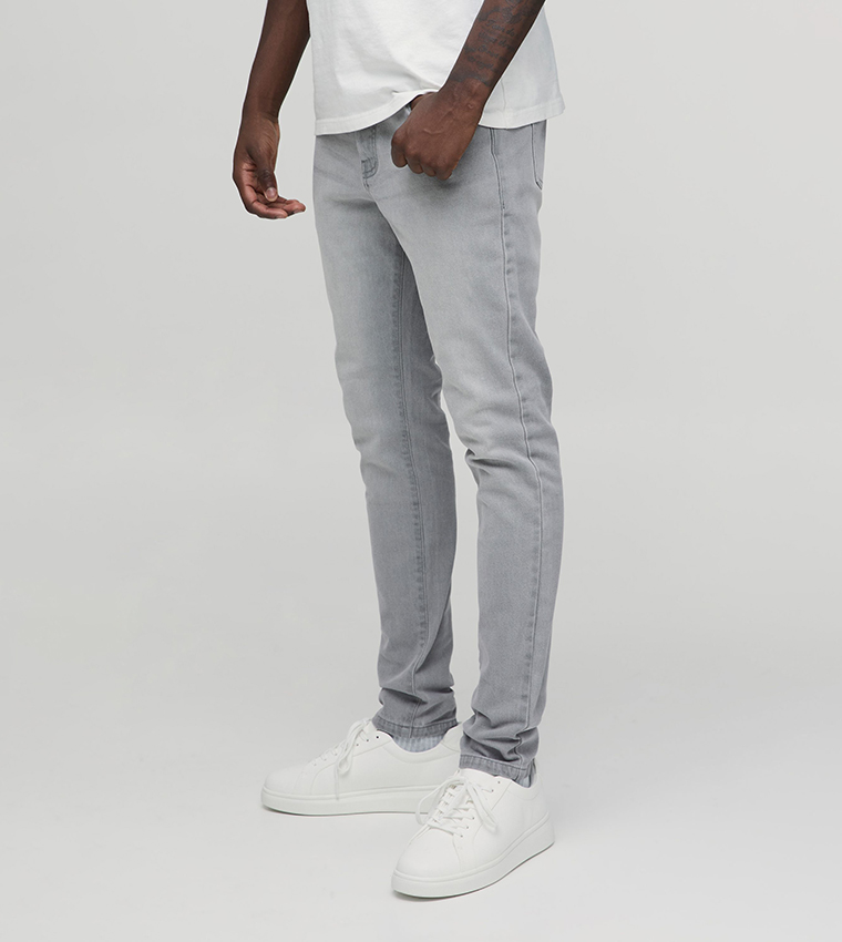 Washed Mid Rise Skinny Fit Jeans