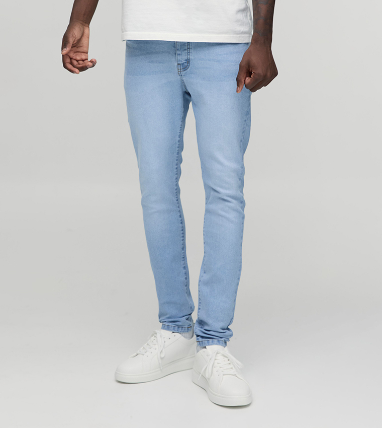 Washed Mid Rise Skinny Fit Jeans
