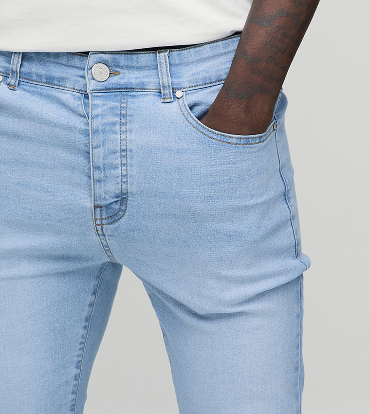 Washed Mid Rise Skinny Fit Jeans