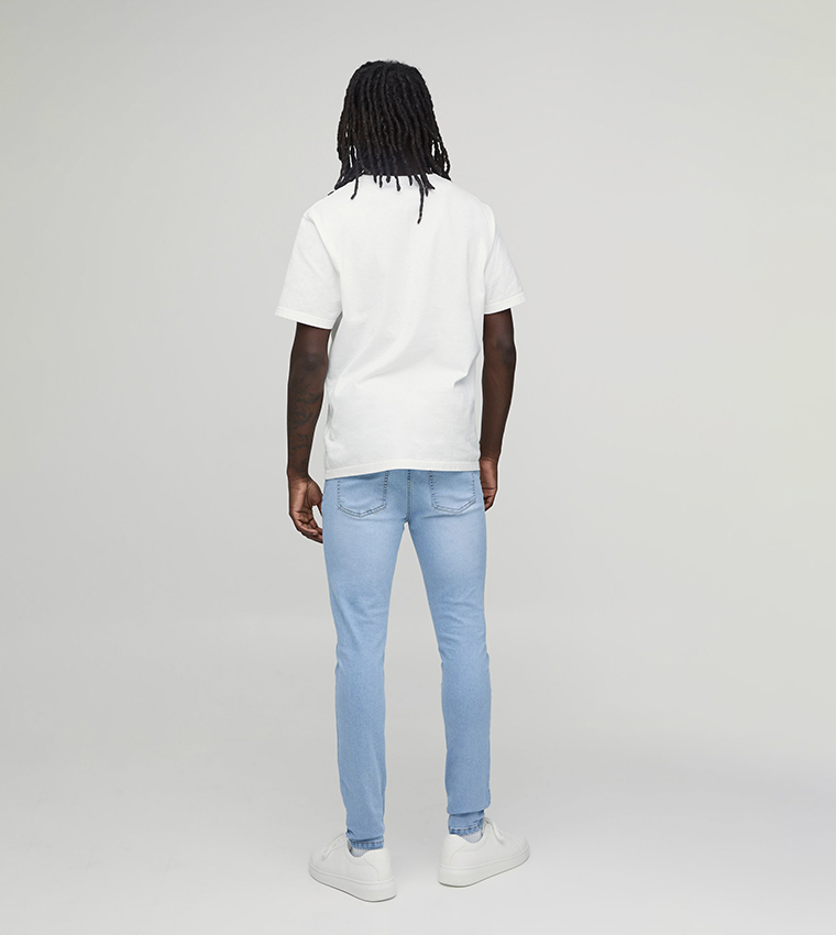 Washed Mid Rise Skinny Fit Jeans