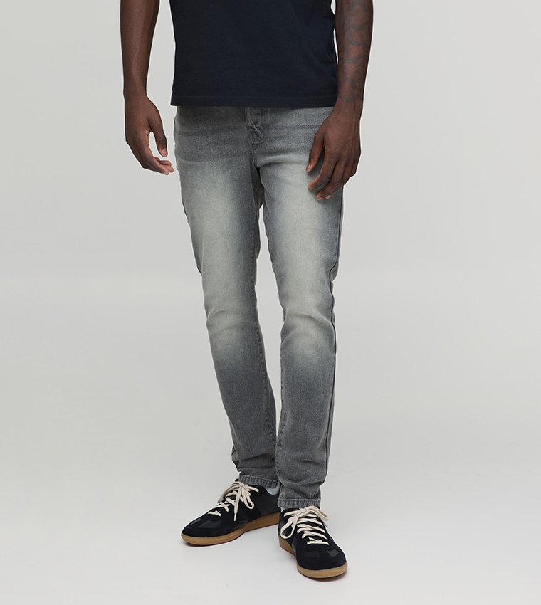Washed Mid Rise Skinny Fit Jeans