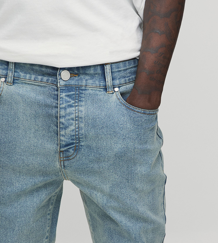 Washed Mid Rise Skinny Fit Jeans