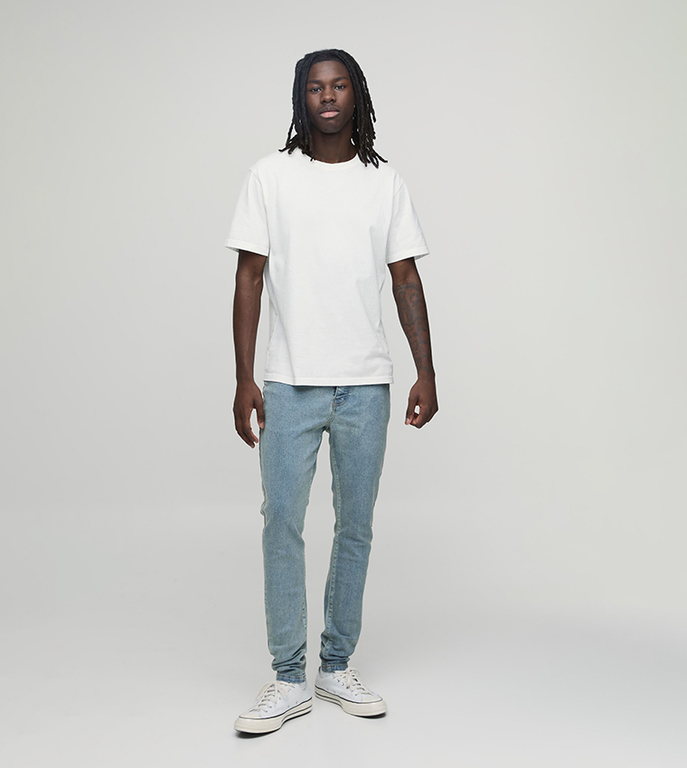 Washed Mid Rise Skinny Fit Jeans