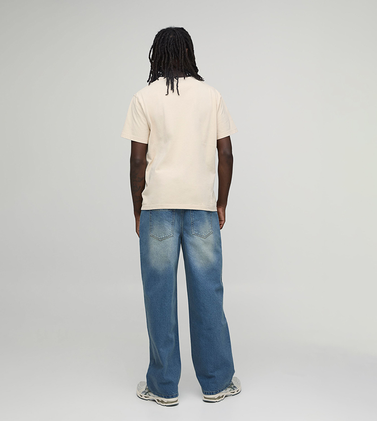 Washed Mid Rise Relaxed Fit Jeans