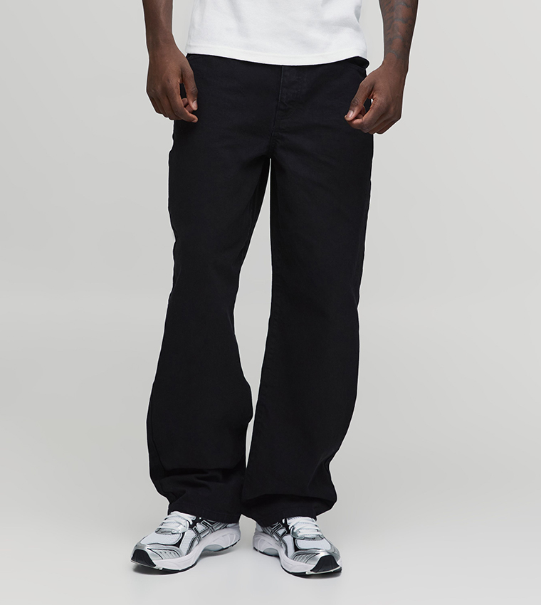 Washed Mid Rise Relaxed Fit Jeans