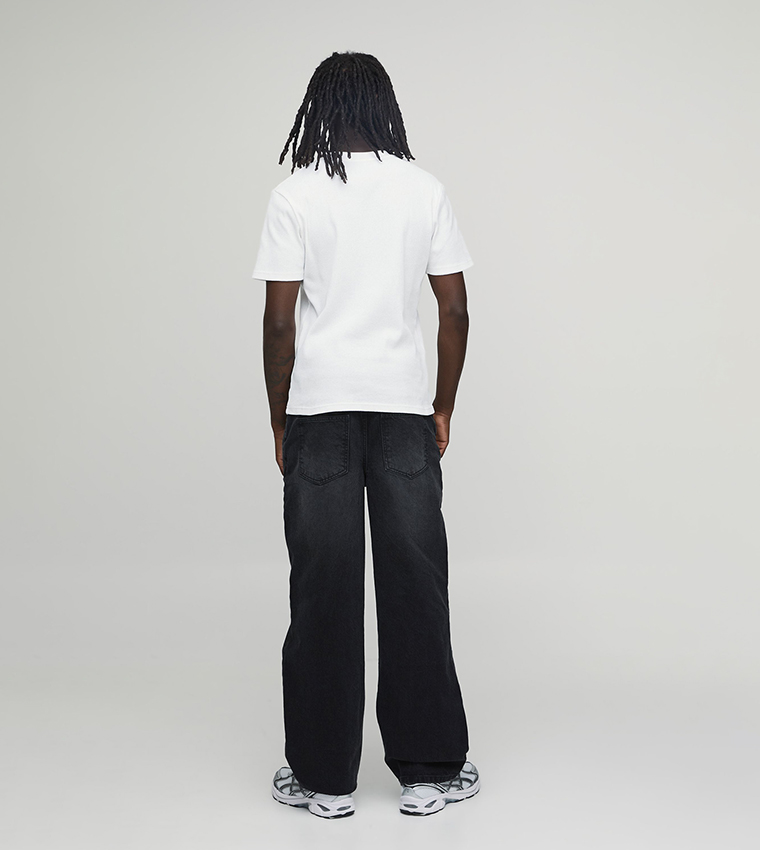 Washed Mid Rise Relaxed Fit Jeans