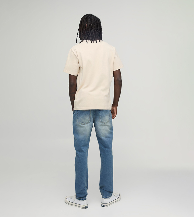 Washed Mid Rise Slim Fit Jeans