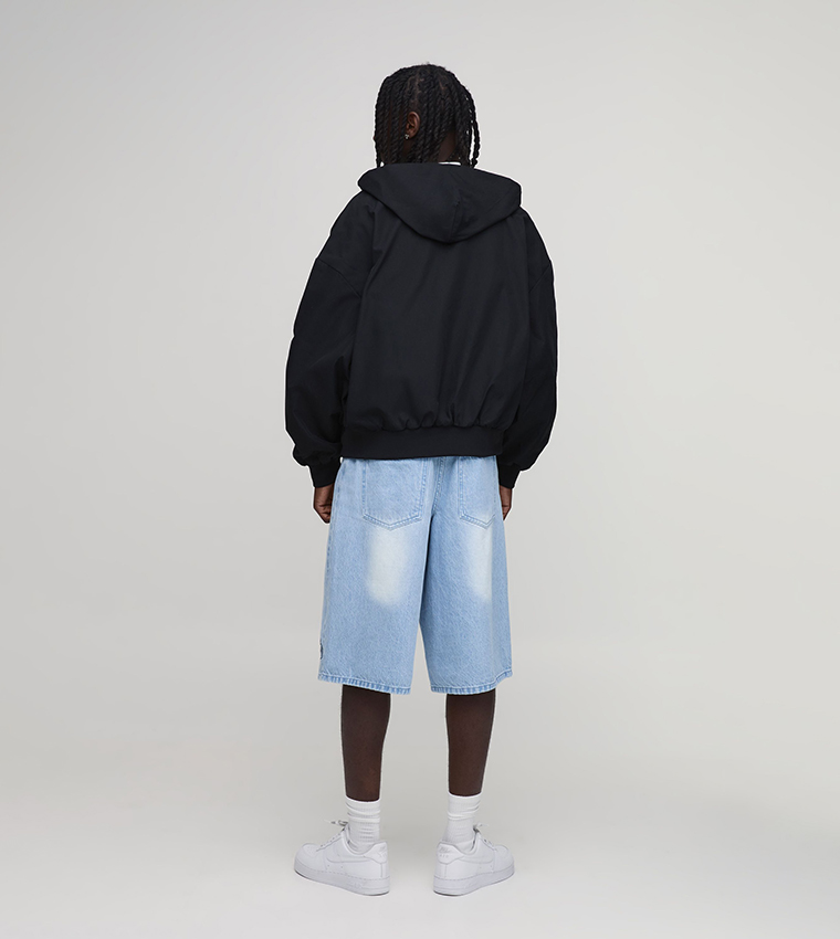 Extreme Twill Hooded Oversized Jacket