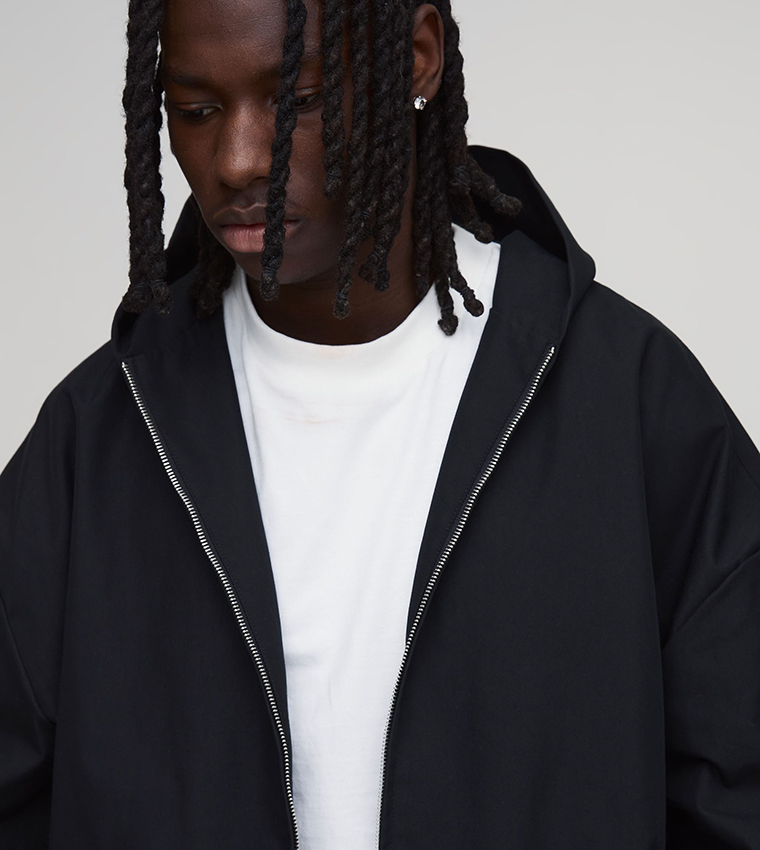 Extreme Twill Hooded Oversized Jacket