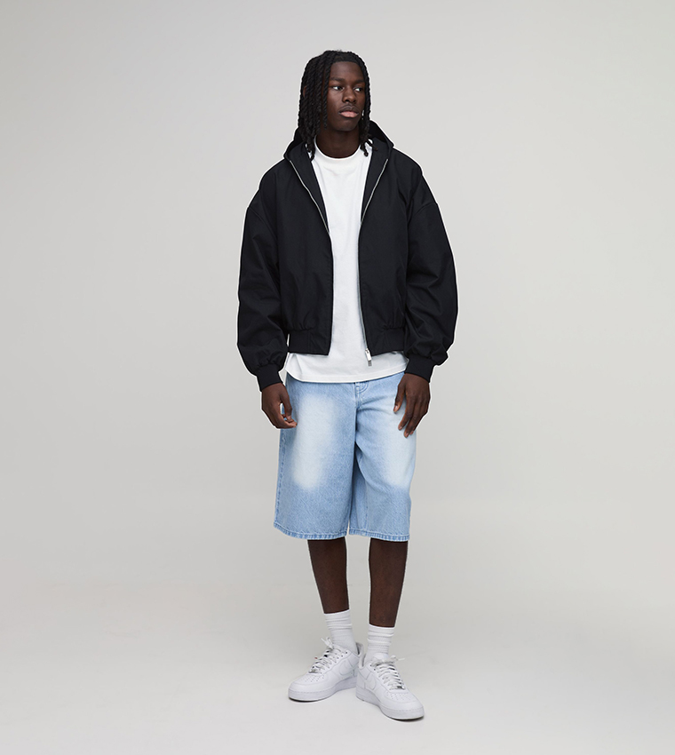 Extreme Twill Hooded Oversized Jacket