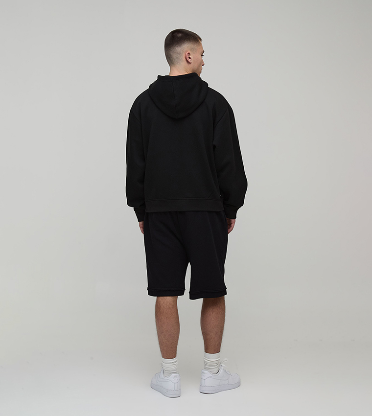 Zip-Through Oversized Hooded Jacket