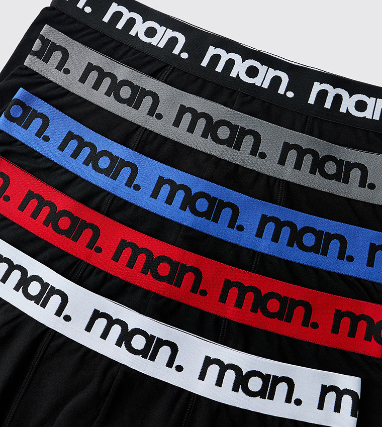 5-Pack Logo Waistband Trunks
