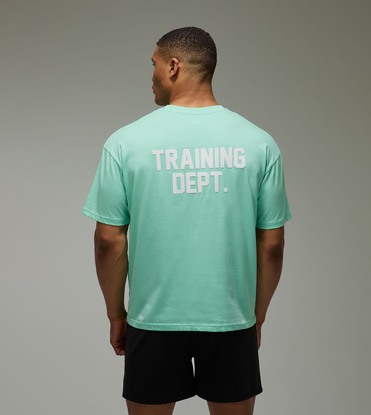 Printed Short Sleeves Oversized Active T-Shirt