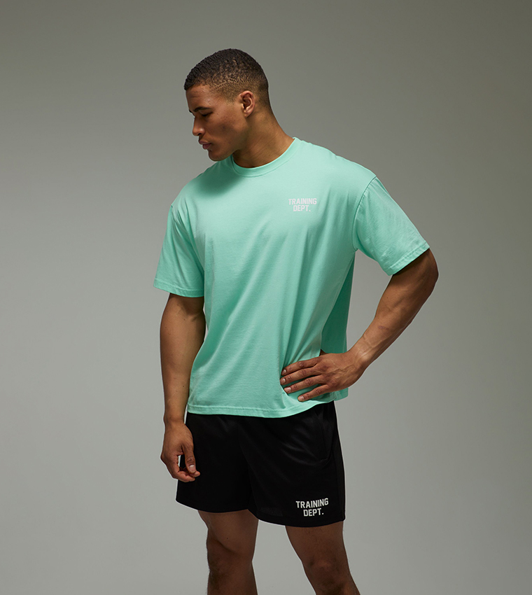 Printed Short Sleeves Oversized Active T-Shirt