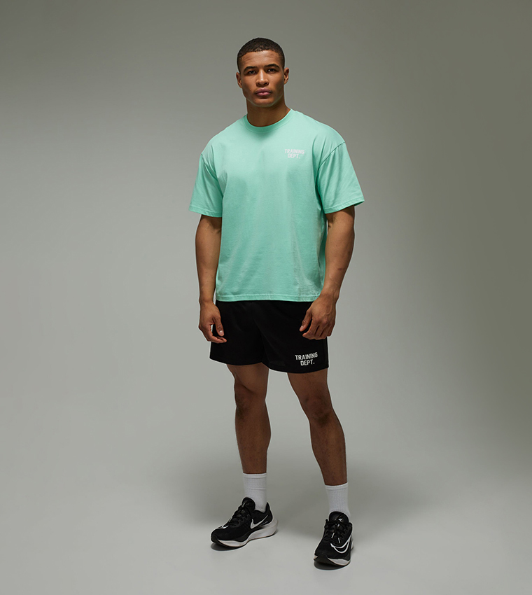 Printed Short Sleeves Oversized Active T-Shirt