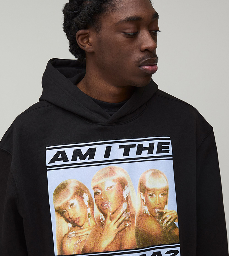 Cardi B License Print Oversized Hoodie