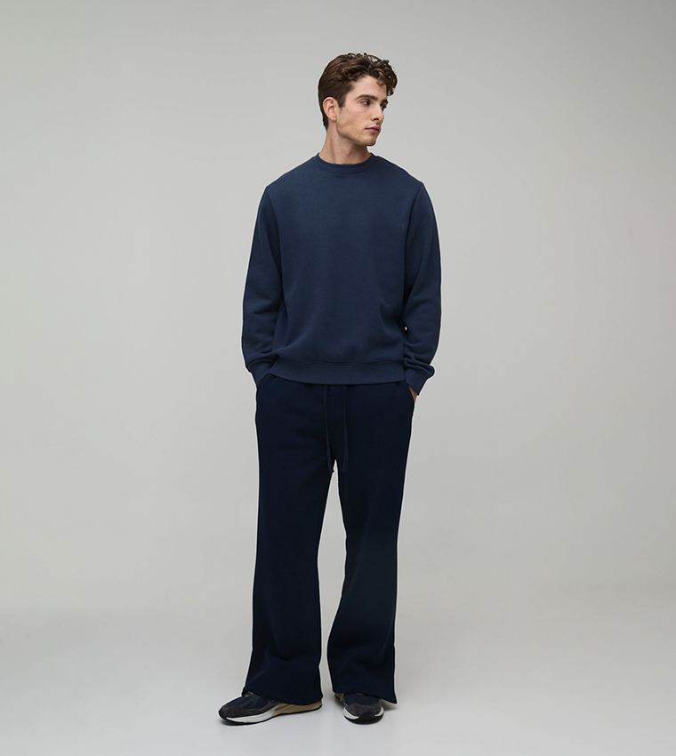 Split Hem Baggy Fit Flared Sweatpants