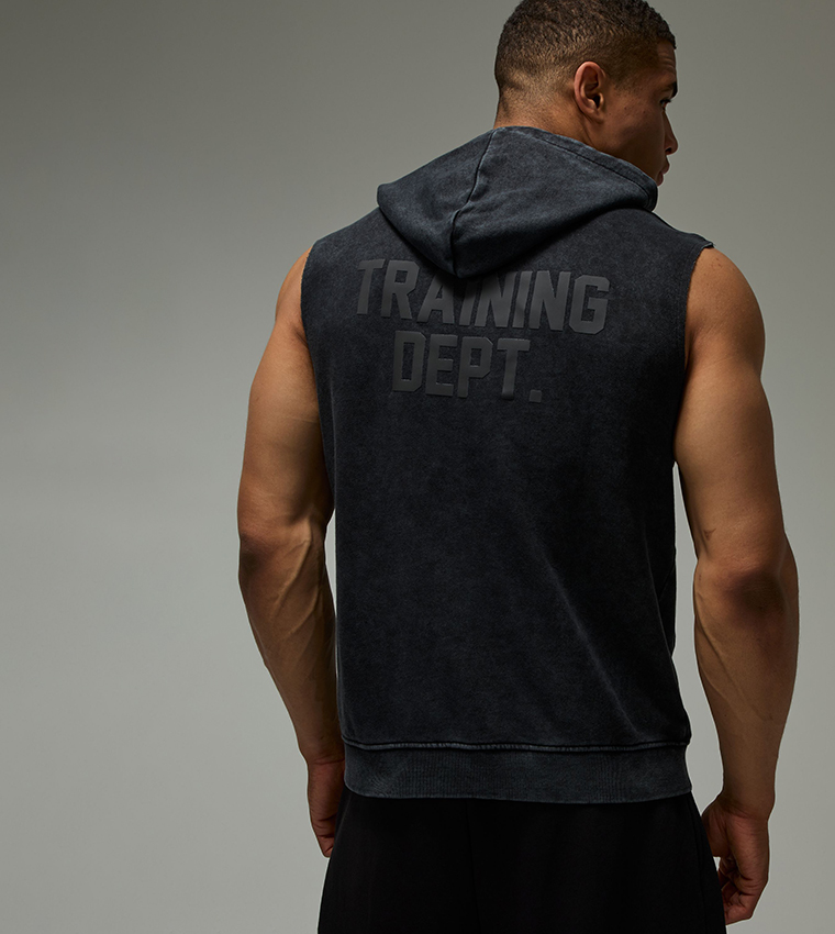 Training Dept Washed Loopback Sleeveless Hoodie