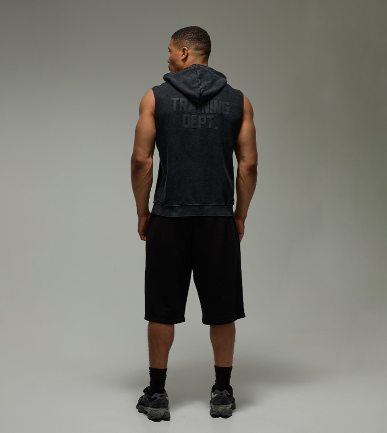 Training Dept Washed Loopback Sleeveless Hoodie