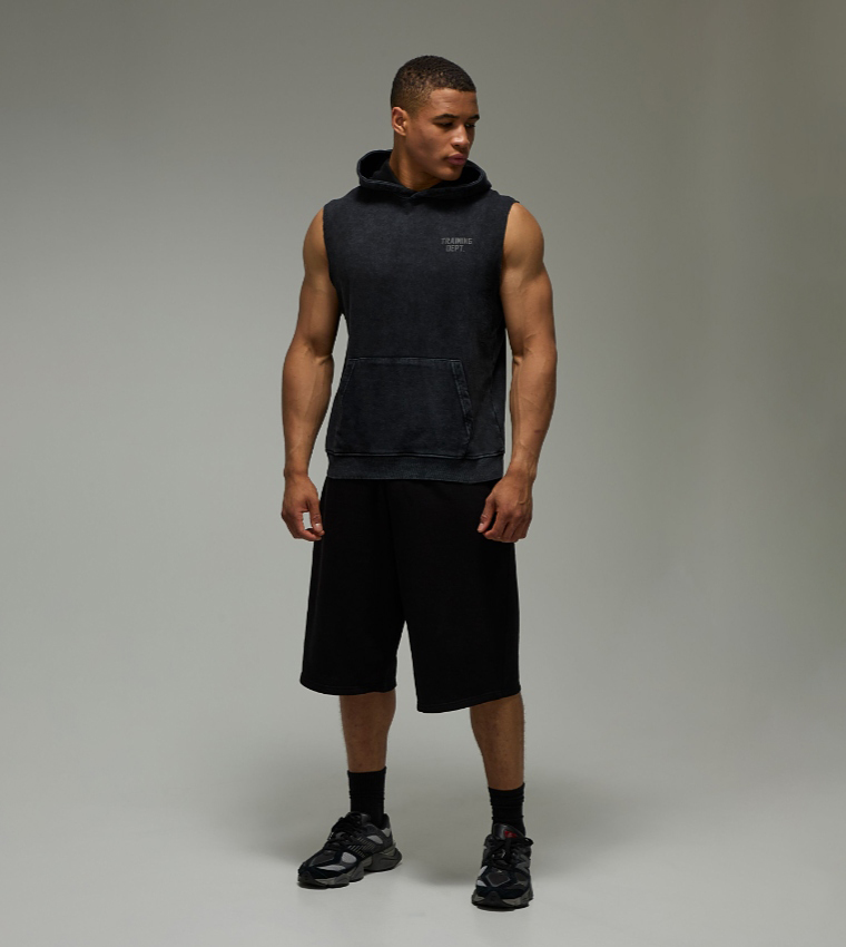 Training Dept Washed Loopback Sleeveless Hoodie
