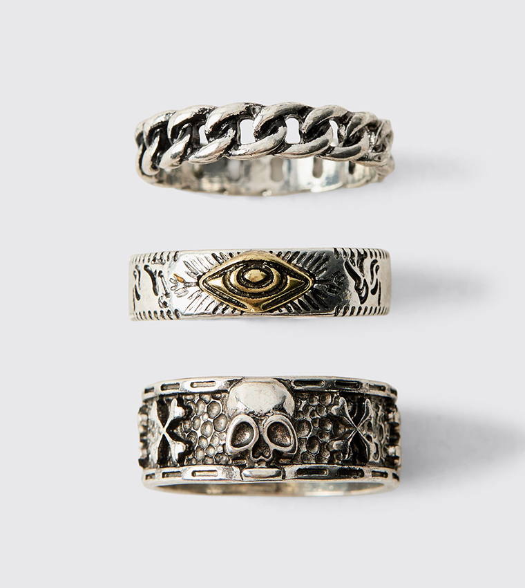 3-Pack Gothic Rings