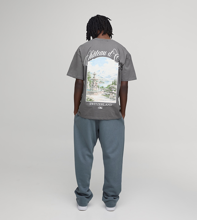 Chateau Print Oversized T-Shirt