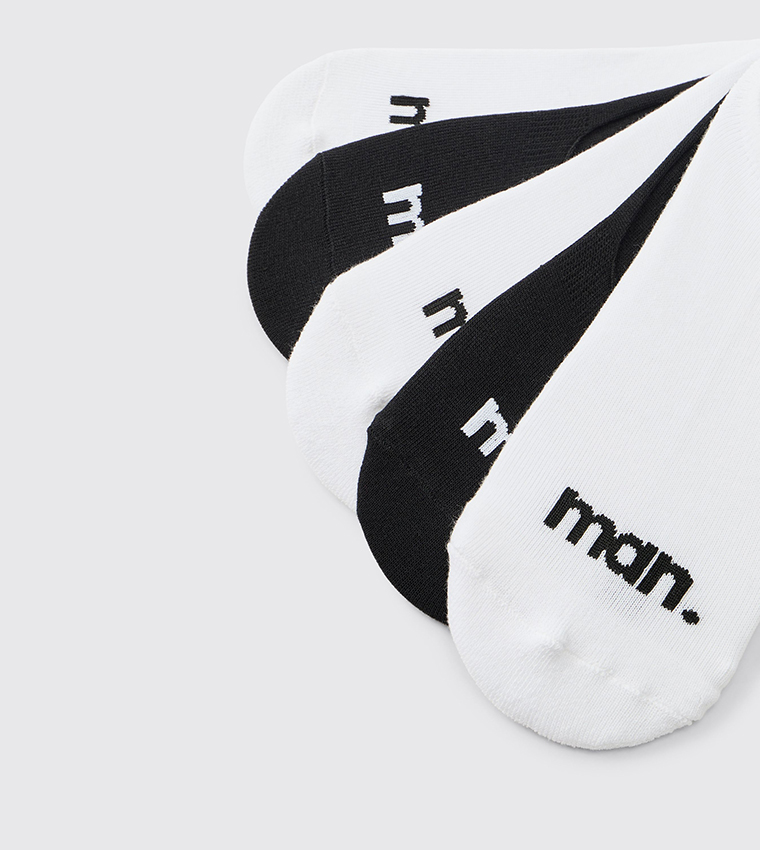 5 Pack Dot Half Terry Trainer Ankle Socks