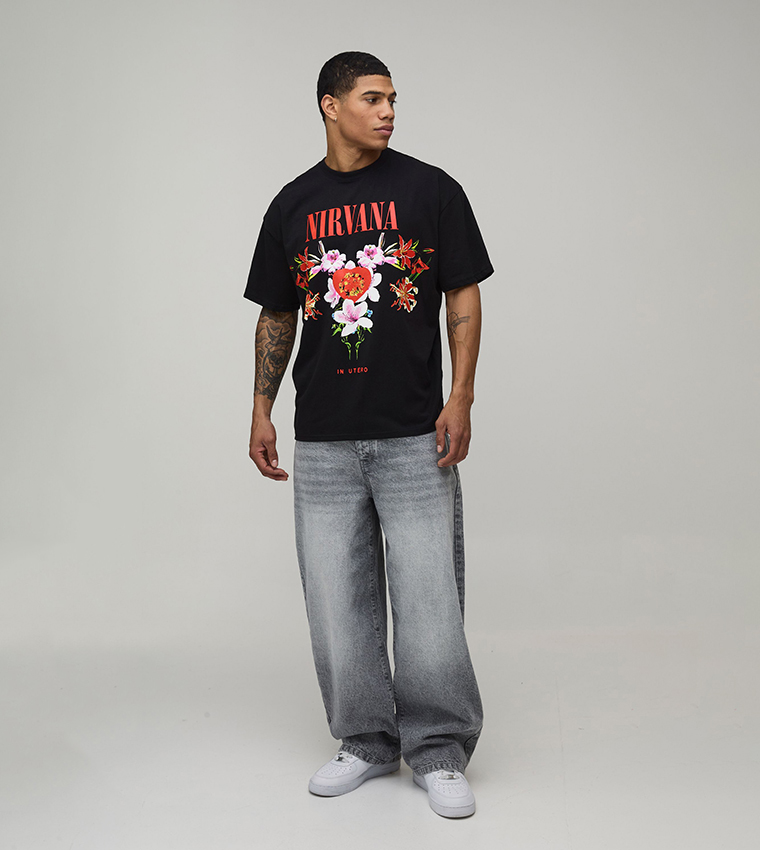 تيشيرت اوفرسايز بطبعة