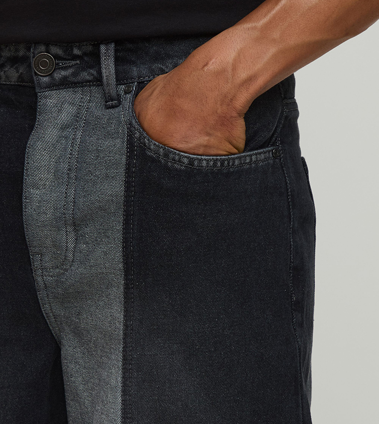 Multi Patchwork Baggy Fit Jeans