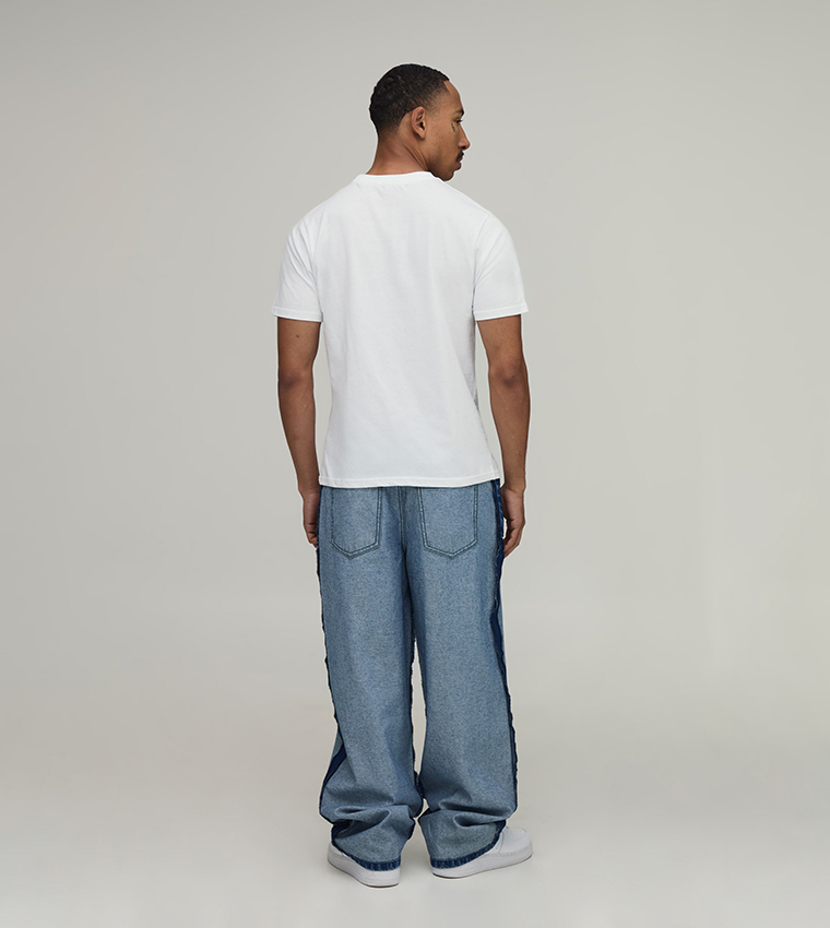 بوهو  جينزات واسعة  - أزرق Relaxed Jeans
