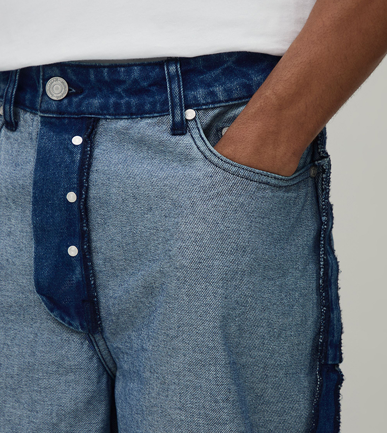 بوهو  جينزات واسعة  - أزرق Relaxed Jeans