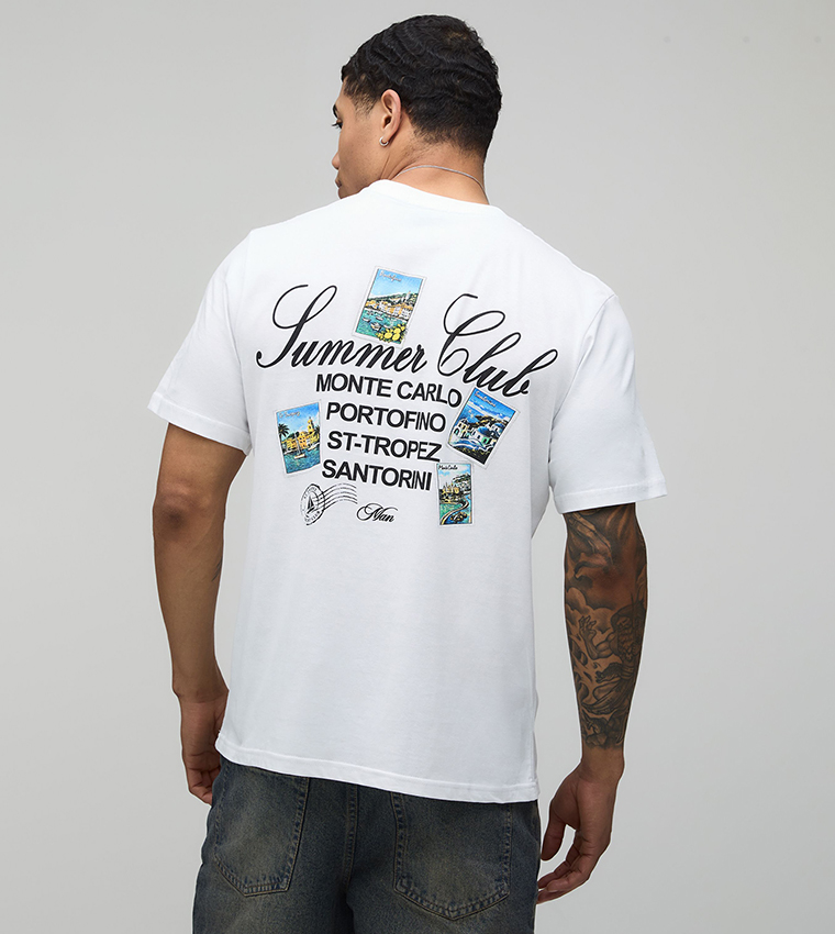 Summer Club Print Short Sleeves T-Shirt