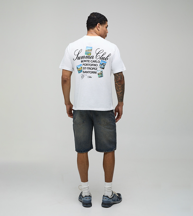 Summer Club Print Short Sleeves T-Shirt