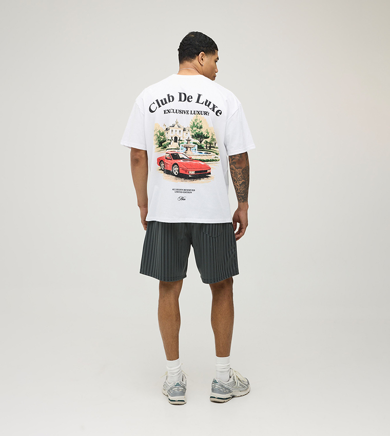 Club De Luxe Print Oversized T-Shirt