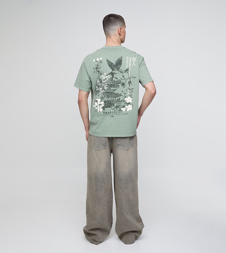 Kyoto Puff Print Graphic Oversized T-Shirt