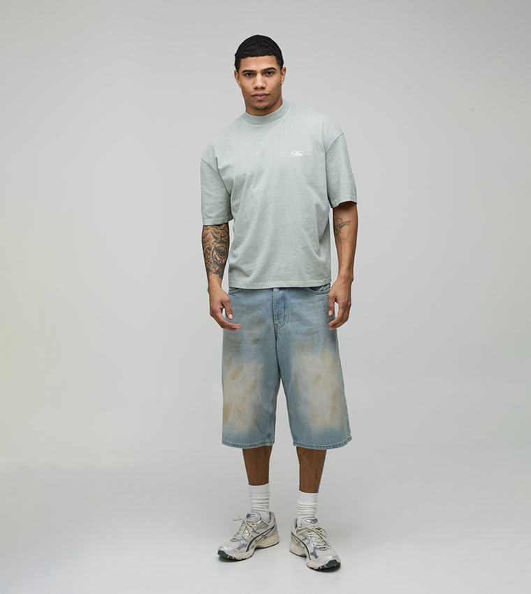 Postcard Print Oversized T-Shirt