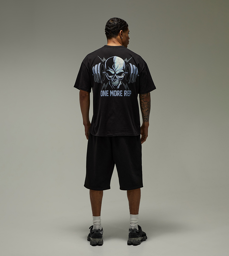 Skull One More Rep Oversized T-Shirt