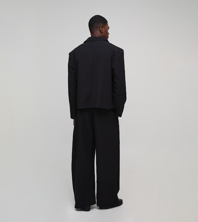 Lapel Collar Oversized Boxy Suit Jacket