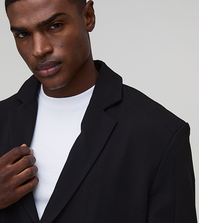 Lapel Collar Oversized Boxy Suit Jacket