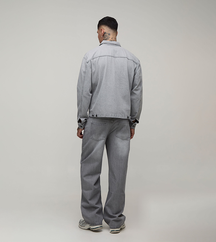 boohooMAN  Denim Jackets - Grey Denim Jackets