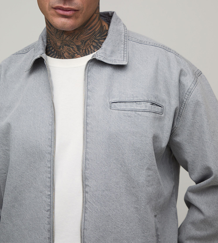 boohooMAN  Denim Jackets - Grey Denim Jackets