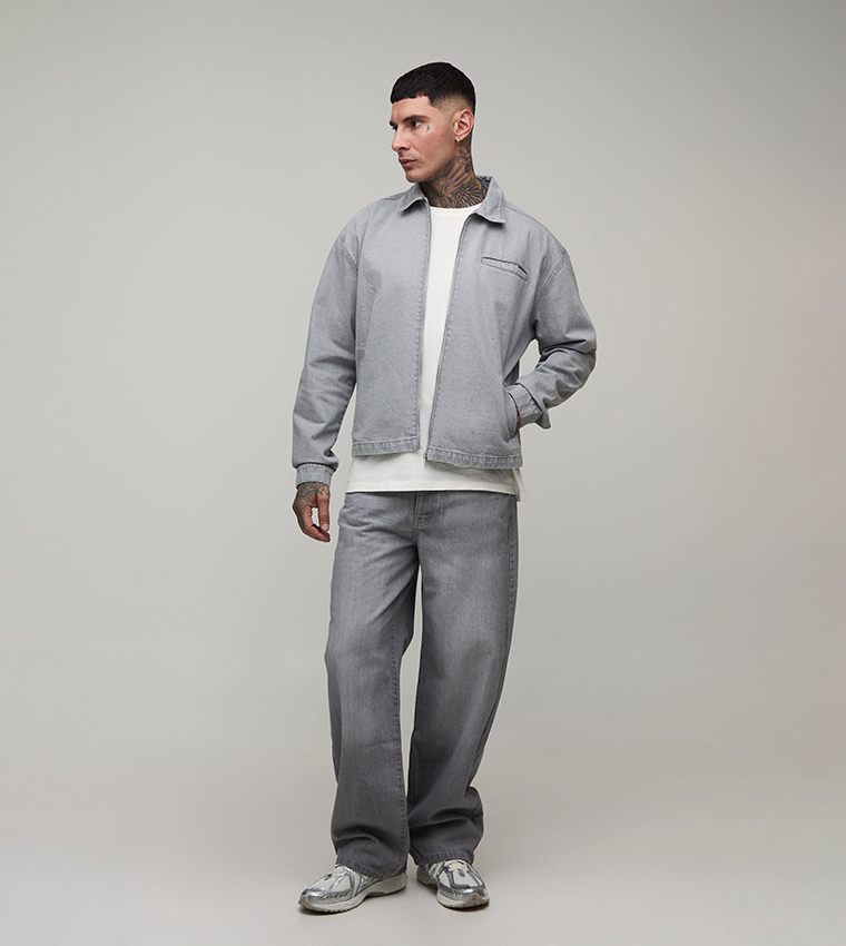 boohooMAN  Denim Jackets - Grey Denim Jackets