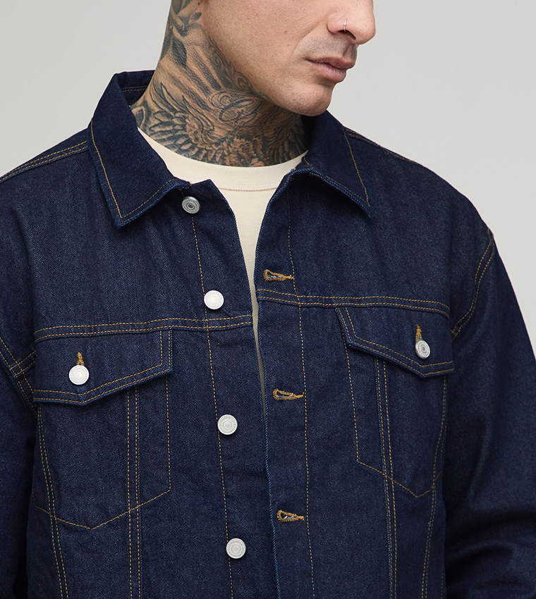 boohooMAN  Denim Jackets - Navy Denim Jackets