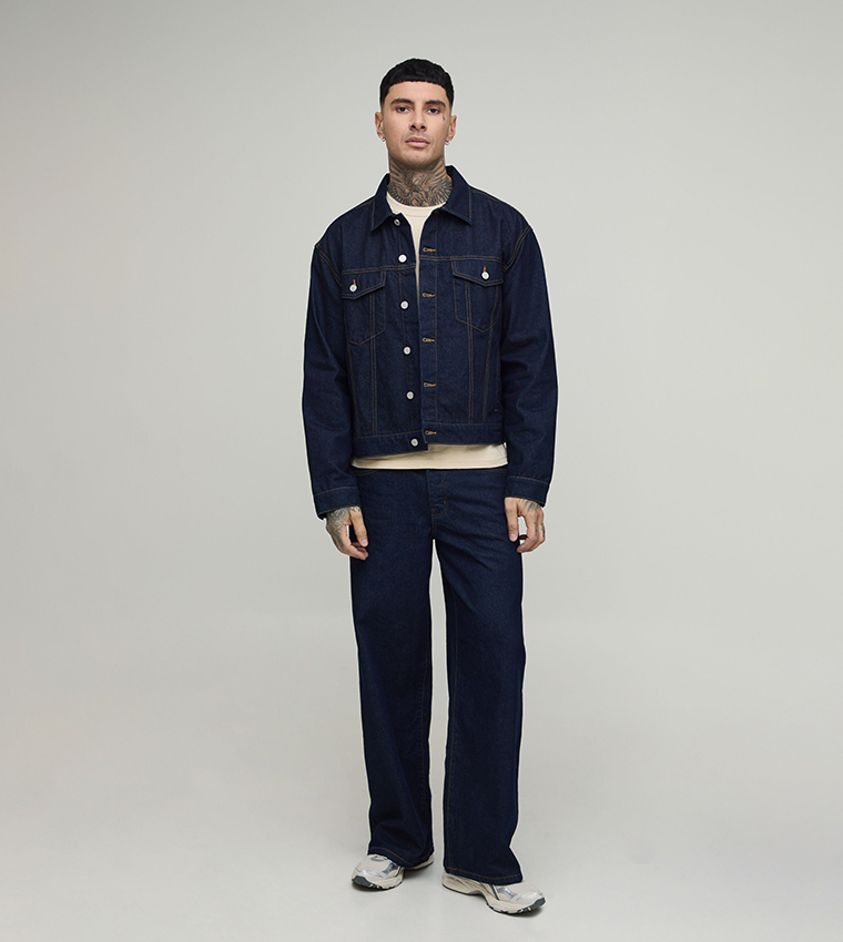 boohooMAN  Denim Jackets - Navy Denim Jackets